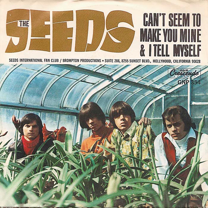 Picture sleeve from the 1967 re-release of "Can't Seem To Make You Mine", also as GNP 354.