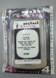 The Seeds "Giant Hits" Muntz mini-twin 4-track tape cartridge unopened pack (front)
